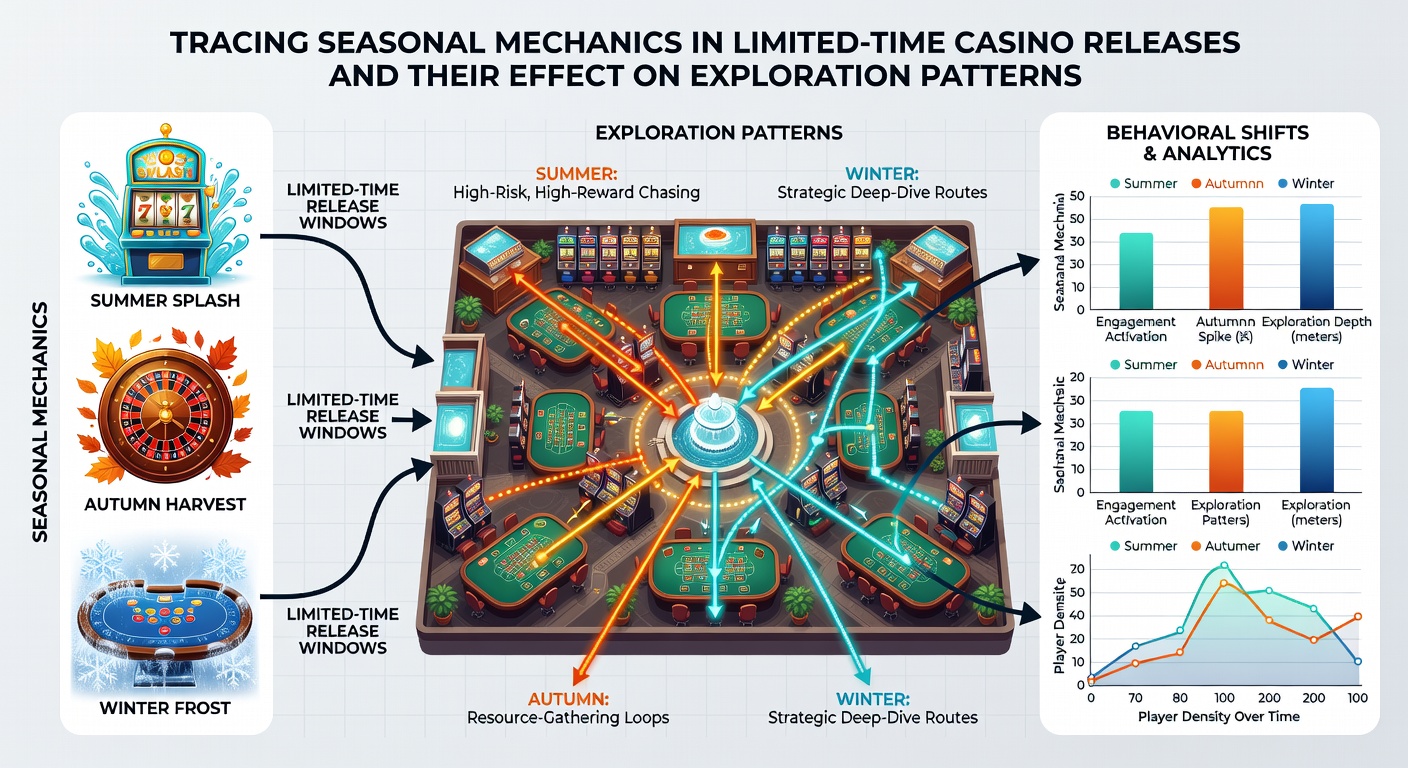 Player interface showing seasonal event progression and navigation between limited-time casino titles